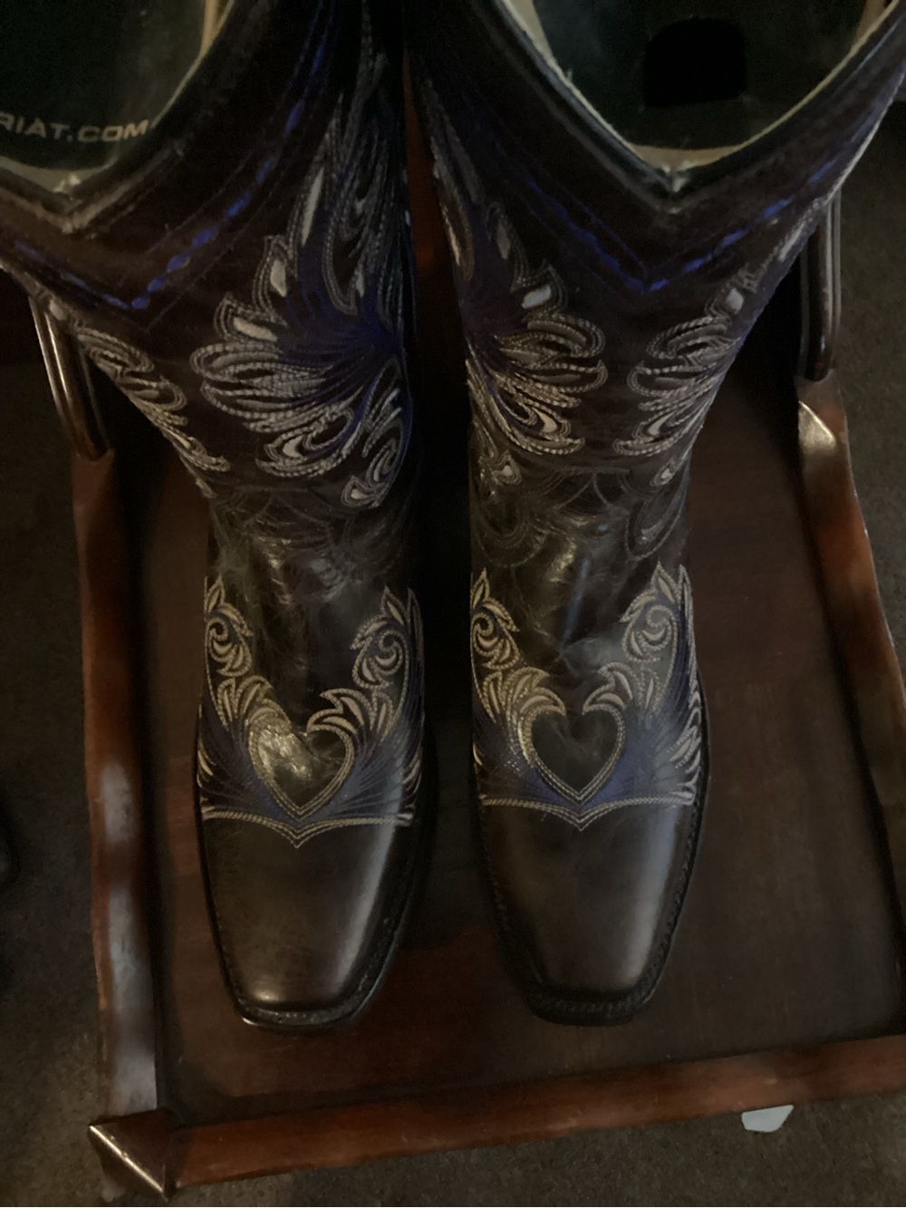 Ariat Brown Leather Western Heeled Boots